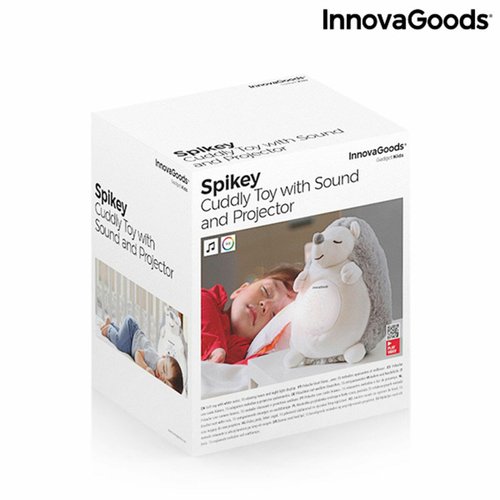 Hedgehog Soft Toy with White Noise and Nightlight Projector Spikey - Image 6