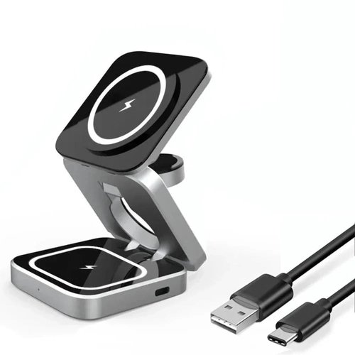 Foldable 3 in 1 Wireless Charging Phone Stand - Image 7