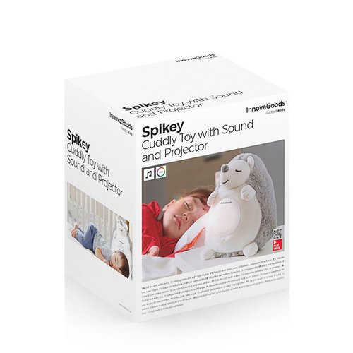 Hedgehog Soft Toy with White Noise and Nightlight Projector Spikey - Image 5