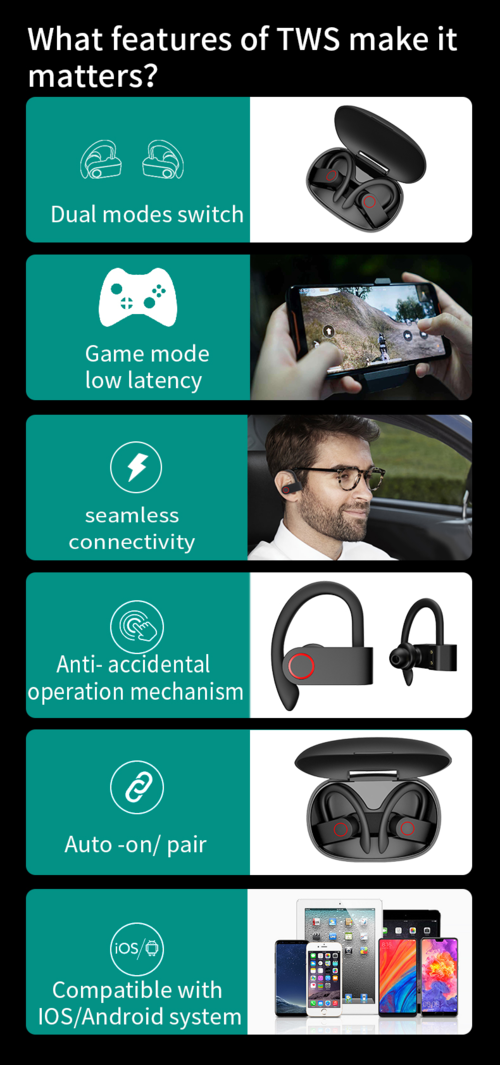 True wireless earbuds sport bluetooth 5.0 wireless earphone - Image 3